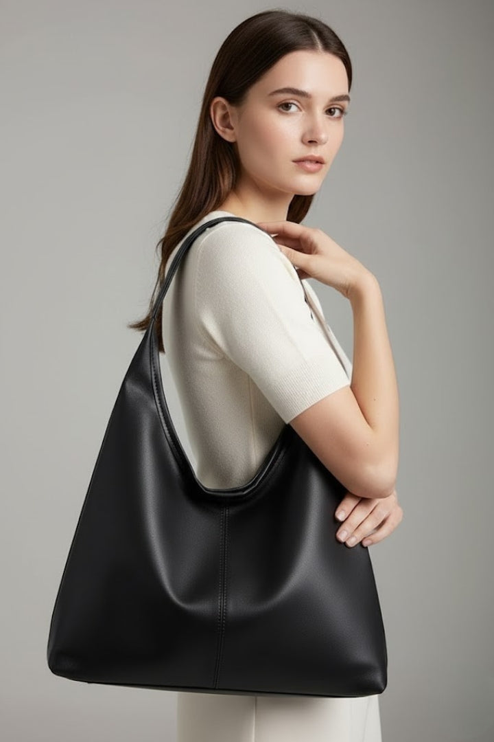 Women's large shoulder tote bag with long handles and spacious interior