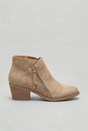 Women's ankle boots with side zipper and block heel