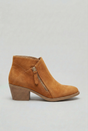 Women's ankle boots with side zipper and block heel