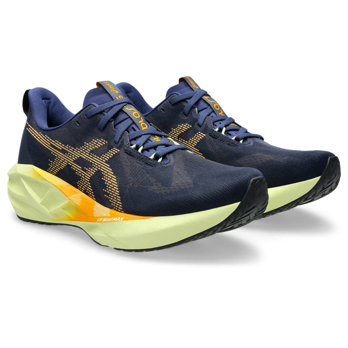Unisex road running shoes with lace-up fronts and sculpted soles