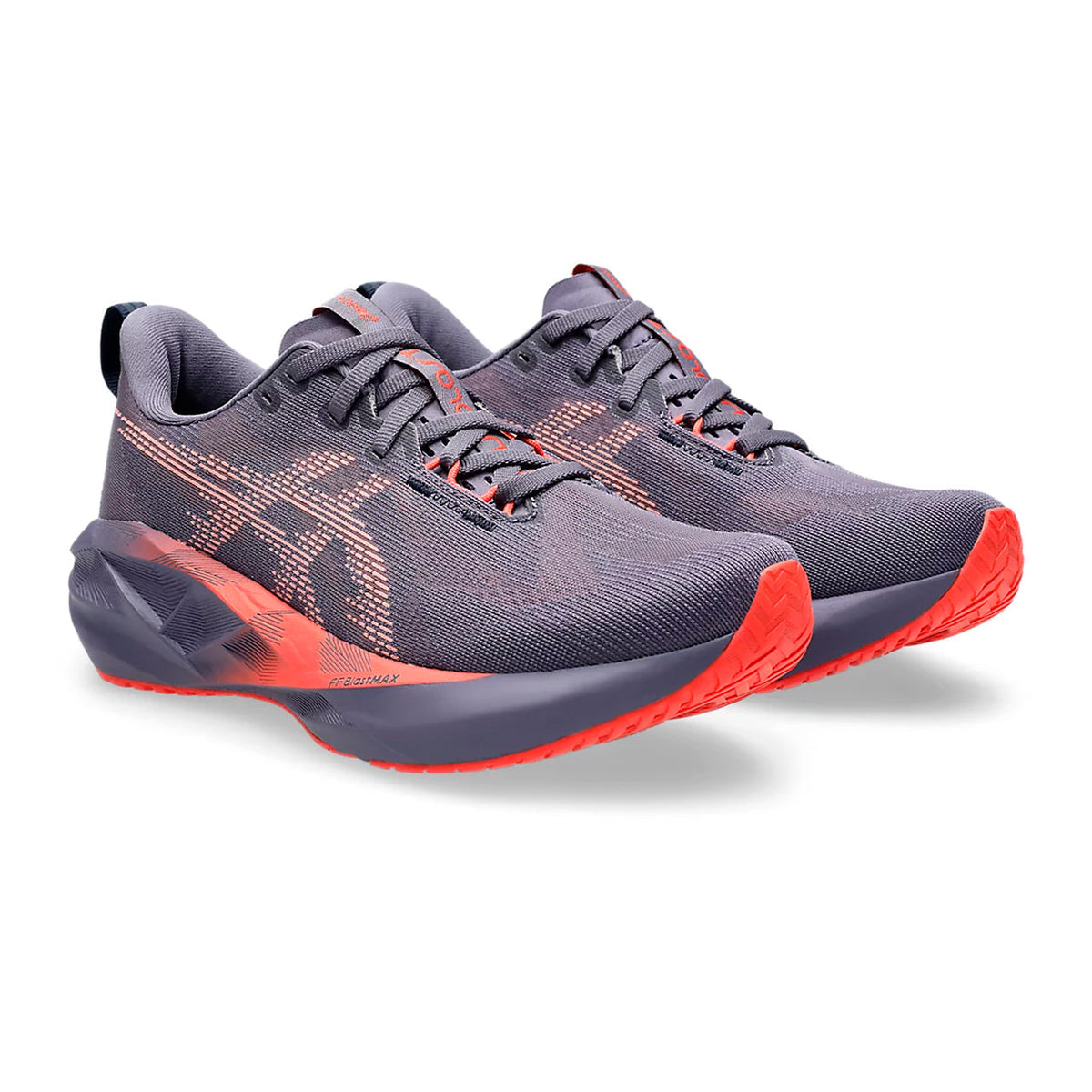 Unisex road running shoes with lace-up fronts and sculpted soles