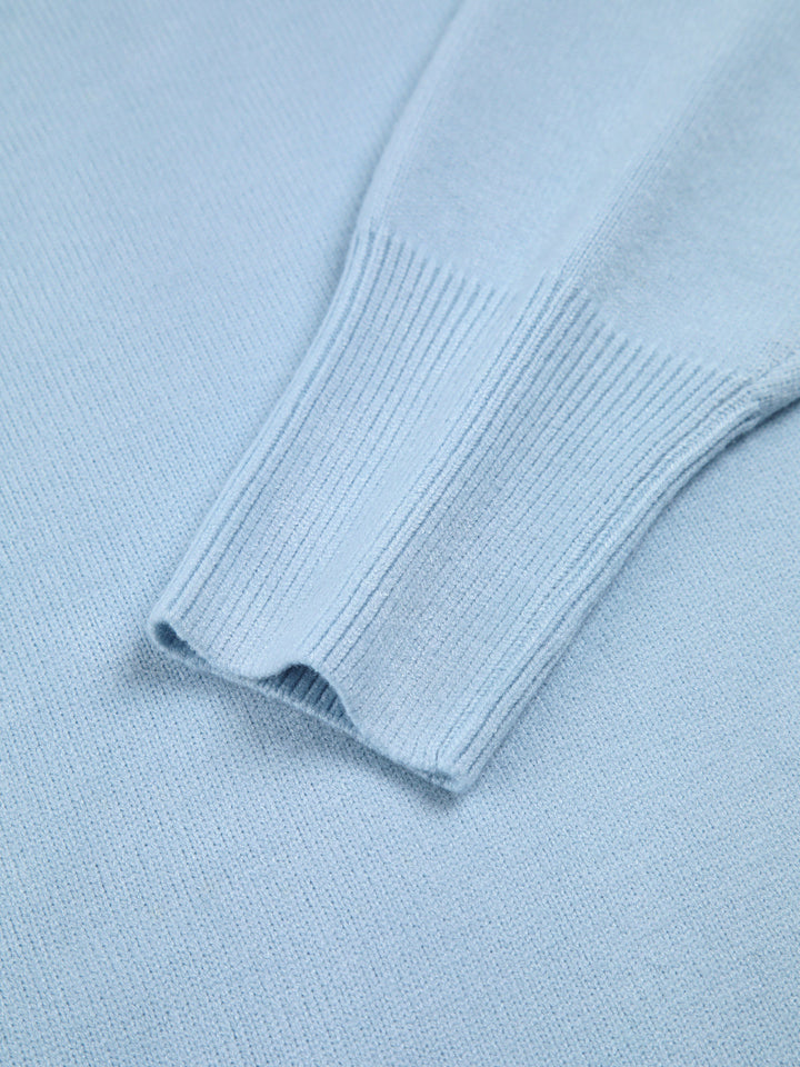 Women's oversized ribbed turtleneck sweater