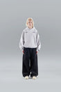 Women's oversized hooded sweatshirt with long sleeves and kangaroo pocket