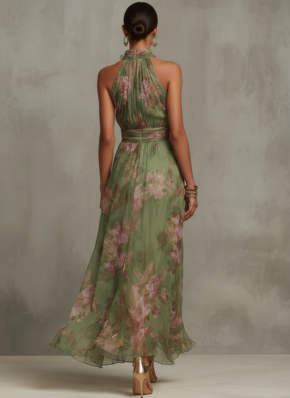 Fiora - Elegant Floral Midi Dress