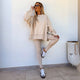 Women's oversized sweatshirt and ankle-length leggings set