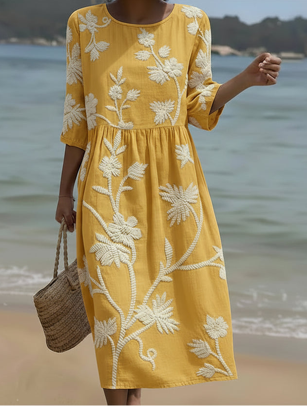 Yara Floral Midi Dress 0