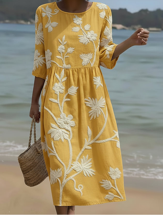 Yara Floral Midi Dress 0