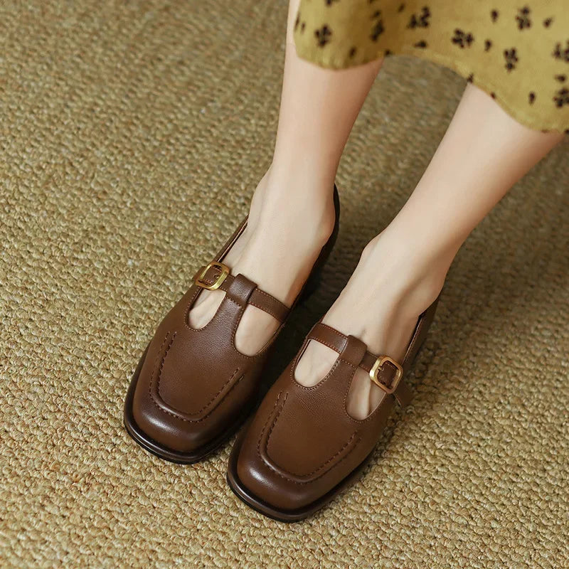 Yara Vintage T-Strap Shoes 1