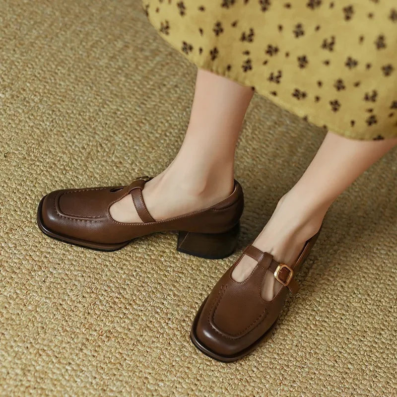 Yara Vintage T-Strap Shoes 3