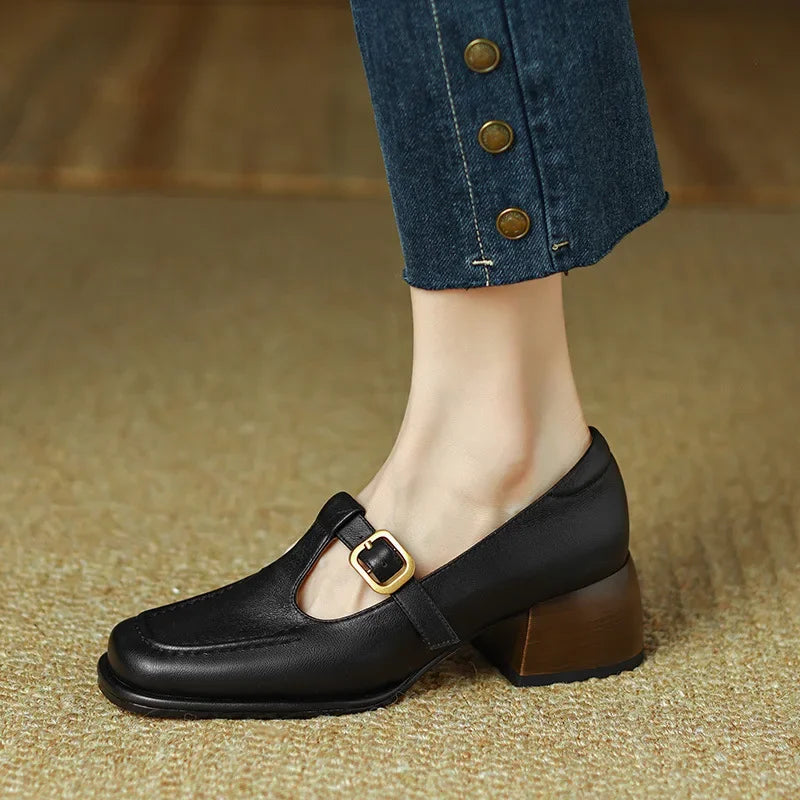 Yara Vintage T-Strap Shoes 4