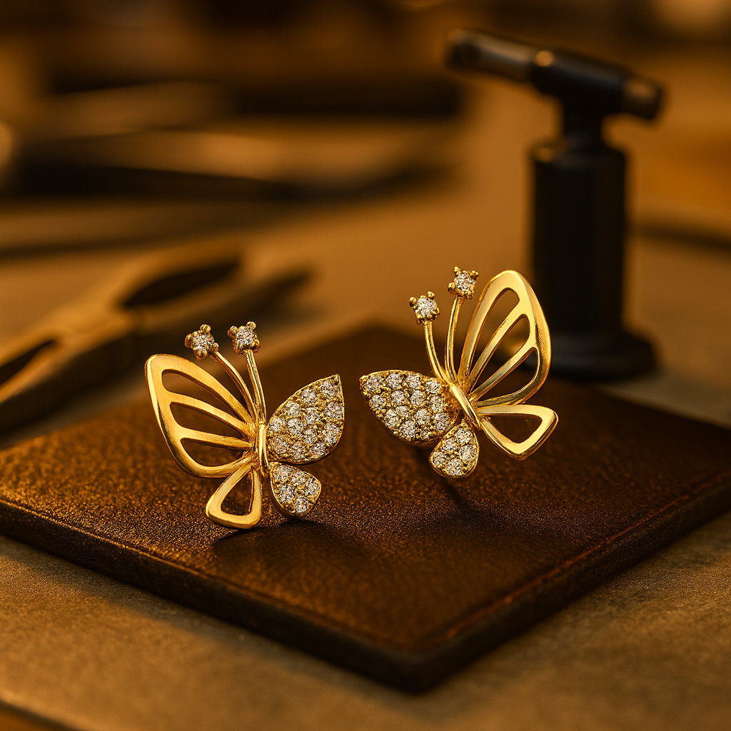 Zara Butterfly Stud Earrings 0