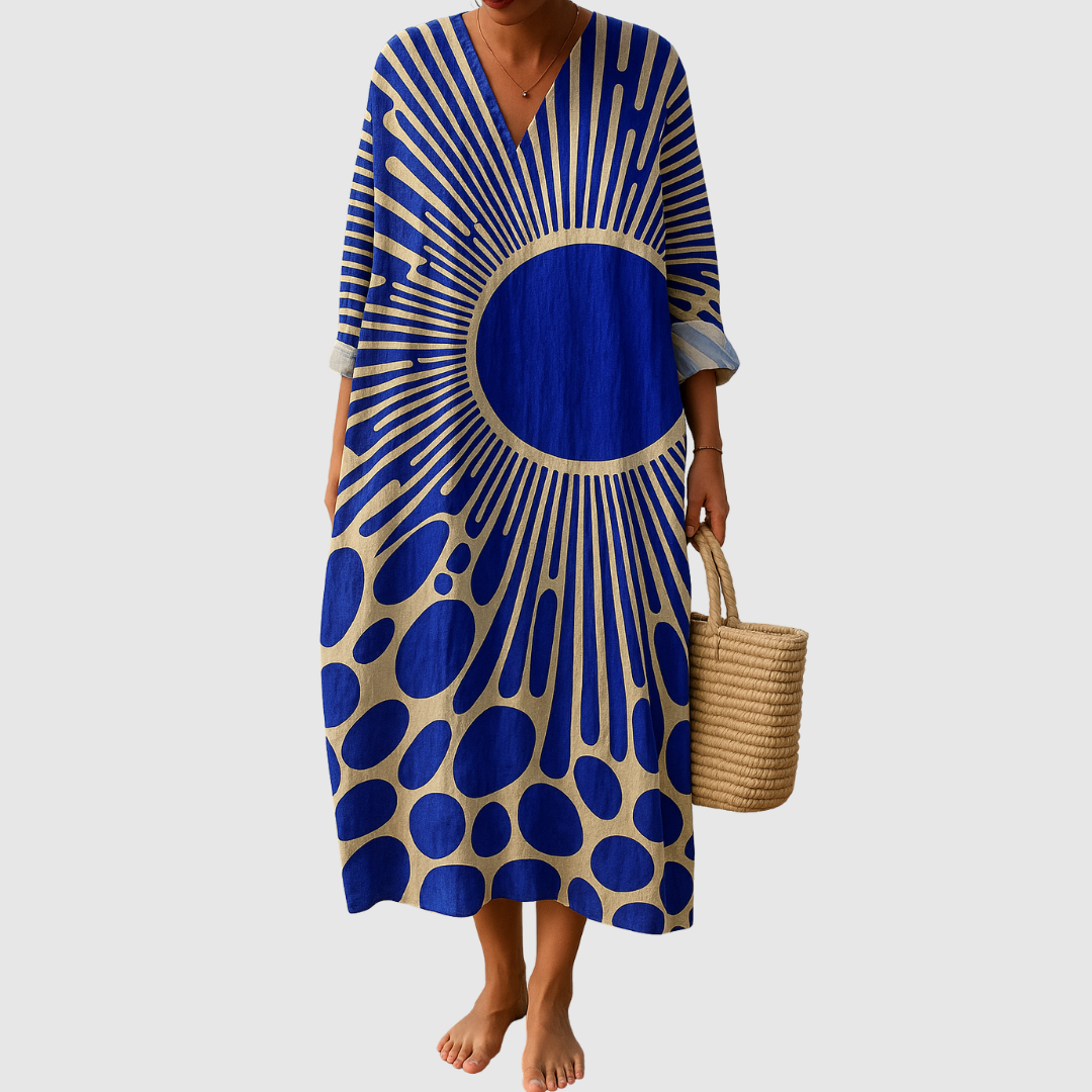 Zara Luxe Graphic Midi Dress 1