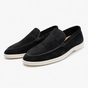 Moc-toe slip-on loafers with light soles