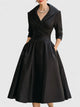 Women's Elegant Midi Dress — Flowing Versatile Everyday Summer Dress