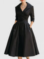 Women's Elegant Midi Dress — Flowing Versatile Everyday Summer Dress