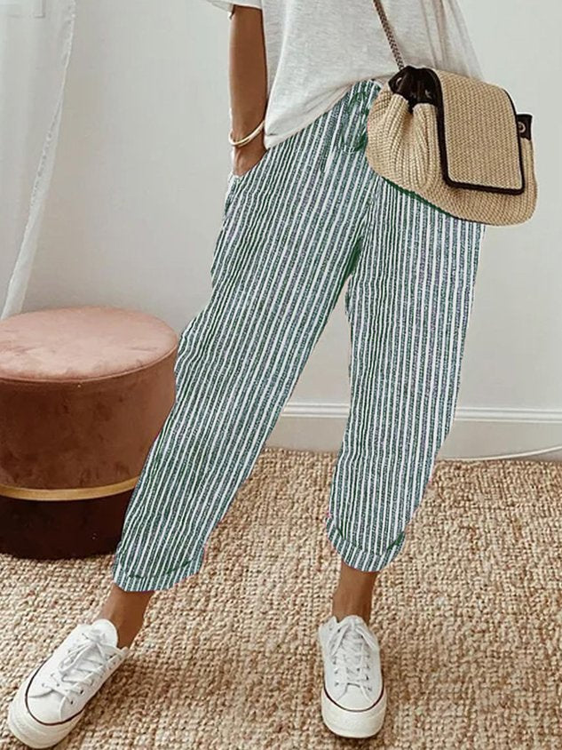Louisa Linen Look Drawstring Trousers