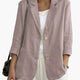 Women's casual blazer with notched lapels and patch pockets