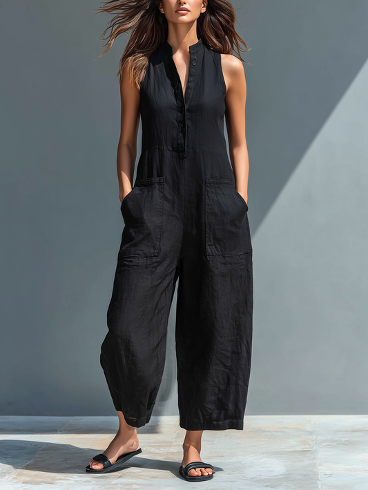 Marcella - Sleeveless Wide-Leg Jumpsuit