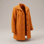 Women's structured trench coat with long sleeves, button front and collared neckline