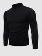Men's slim fit long-sleeve turtleneck sweater with ribbed trims
