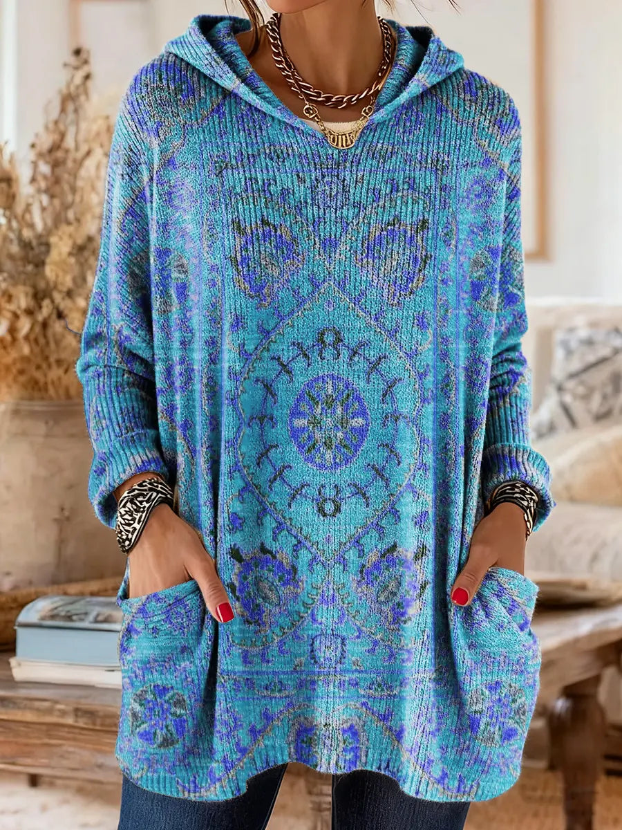 Seraphina - Retro Hooded Knit Tunic