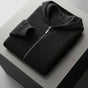 Unisex hooded zip cardigan with front pockets and long sleeves