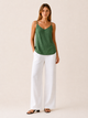 Women's Cami Top, Spaghetti Straps, V Neck, Relaxed Drape