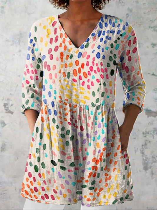 Astra - Flowy V-Neck Blouse