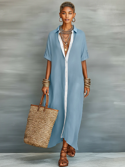 Azalea - Linen Blend Maxi Dress
