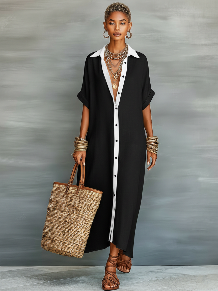 Azalea - Linen Blend Maxi Dress