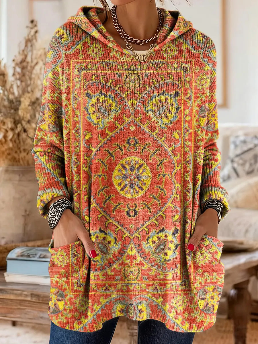 Seraphina - Retro Hooded Knit Tunic