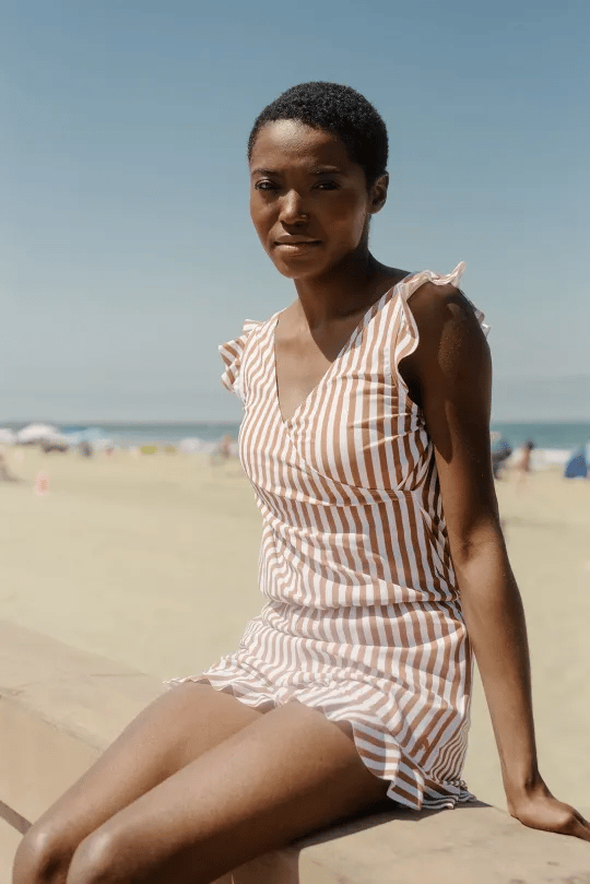 Celeste V Neck Swim Romper