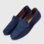 Classic slip-on loafers with penny strap and moc-toe stitching