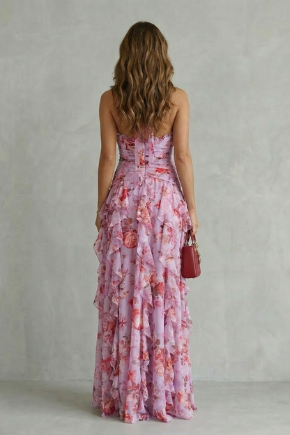 Bellatrix - Floral Halter Maxi Dress