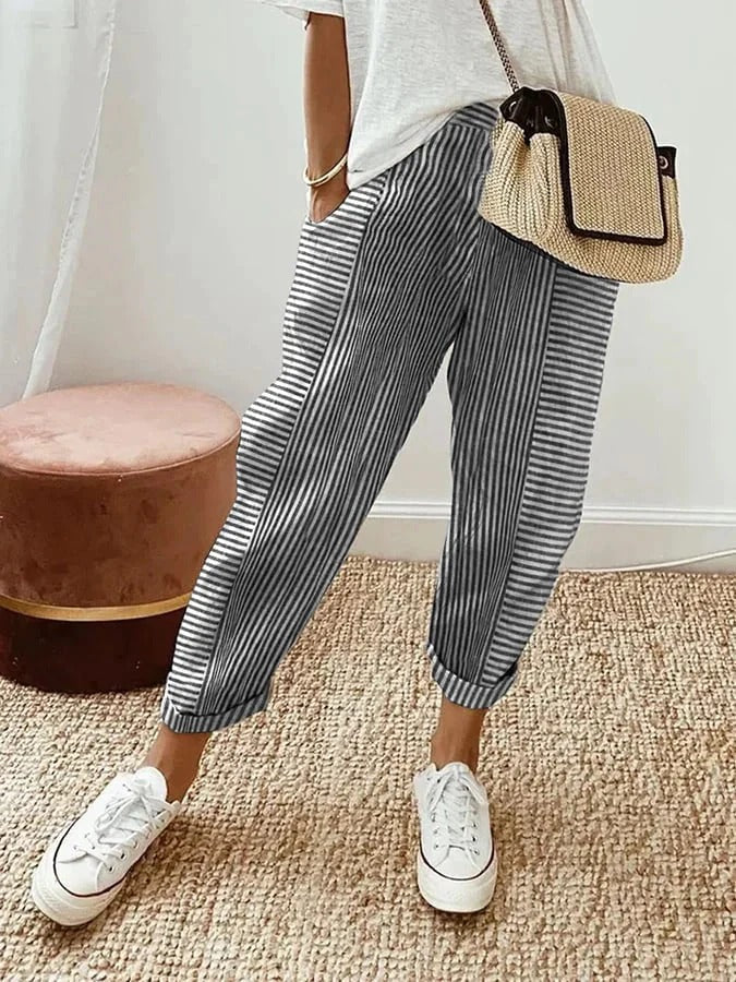 Daphne Relaxed Stripe Trousers