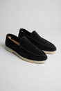 Men's classic slip-on loafers with stitched rounded toes