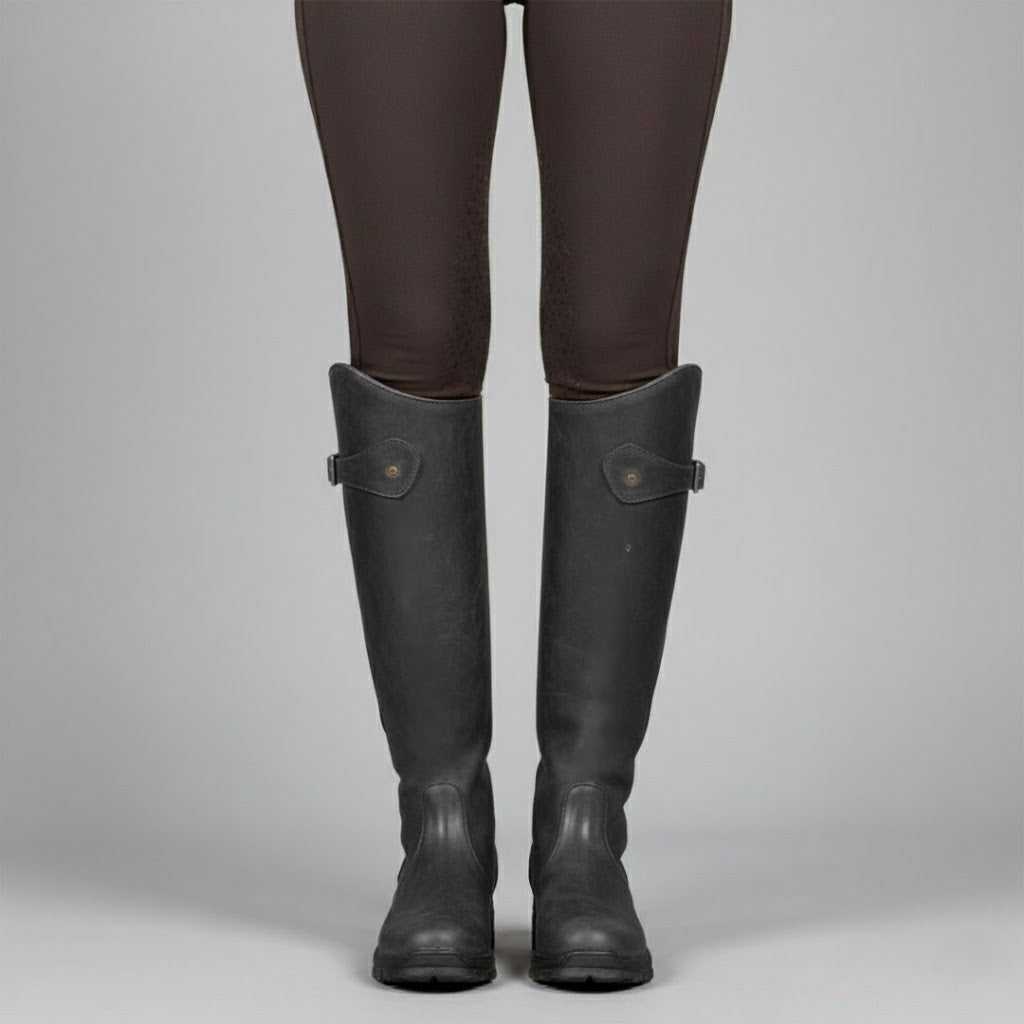 Women's Leather Riding Boots – Supportive Comfort Knee-High Outdoor Boots 7