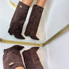 Brown suede