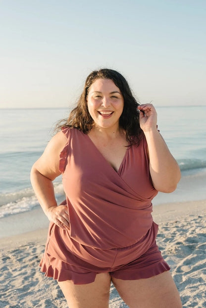 Celeste V Neck Swim Romper