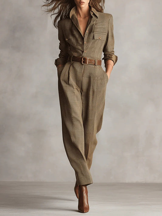 Calla - Elegant checkered jumpsuit