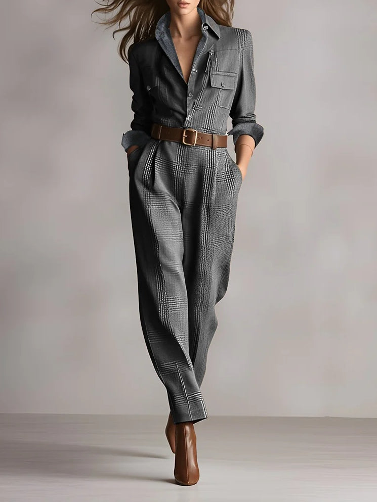 Calla - Elegant checkered jumpsuit