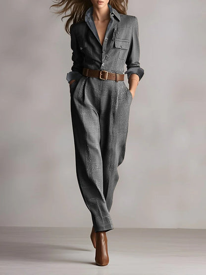 Calla - Elegant checkered jumpsuit