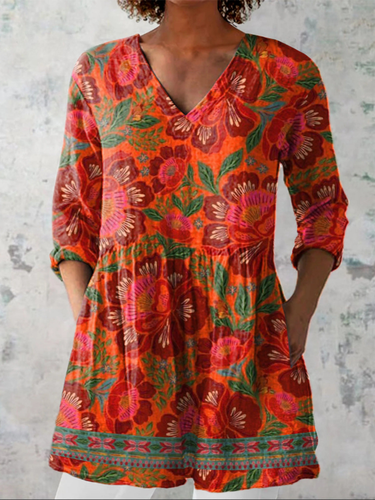 Camille - Flowy V-Neck Blouse