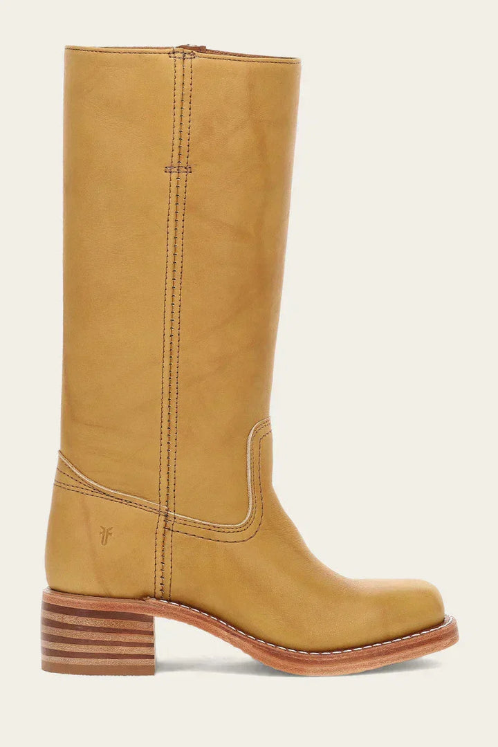 Women's knee-high western cowboy boots with square toe and block heel