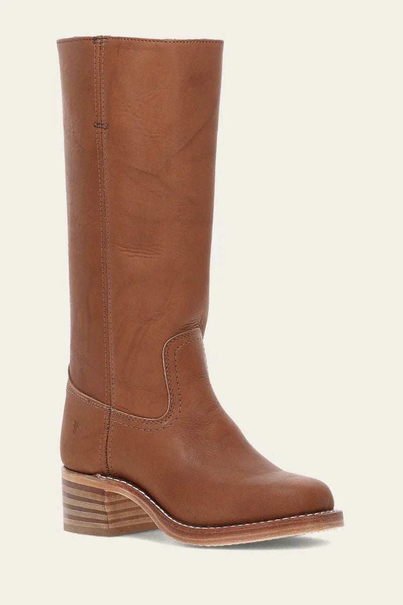 Women's knee-high western cowboy boots with square toe and block heel