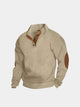 Men's high-collar textured pullover sweater