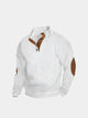 Men's high-collar textured pullover sweater