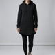 Women's hooded tunic sweatshirt with kangaroo pocket