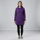 Women's hooded tunic sweatshirt with kangaroo pocket