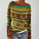 Women's Fair Isle sweater with crew neckline and long sleeves